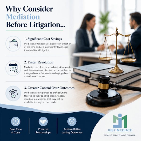 Why Consider Mediation Before Litigation - Just Mediate